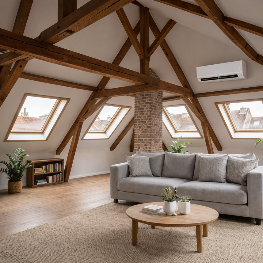 Klimatisiertes Dachgeschoss